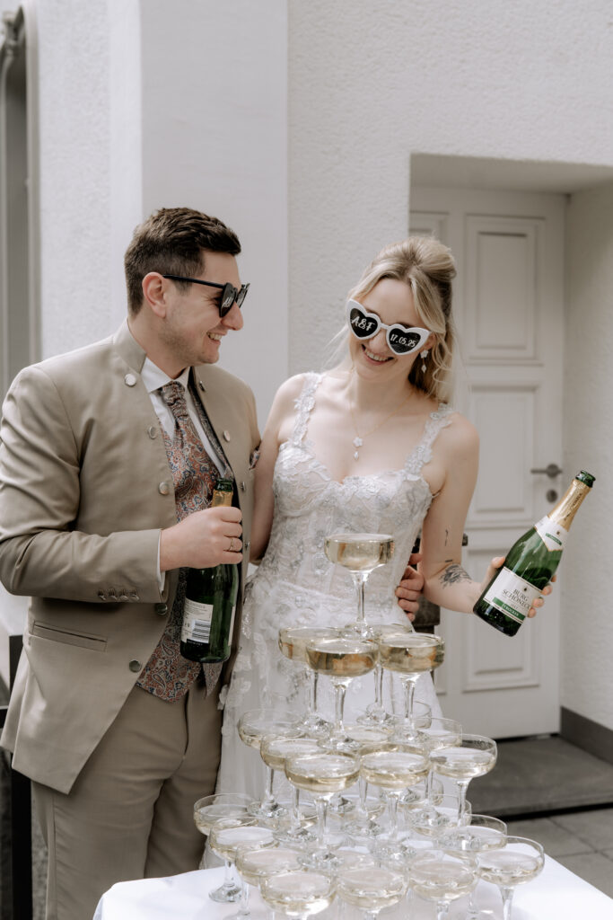 Brautpaar am Hochzeitstag, Hochzeitsplanung mit Lunaris Event Planning